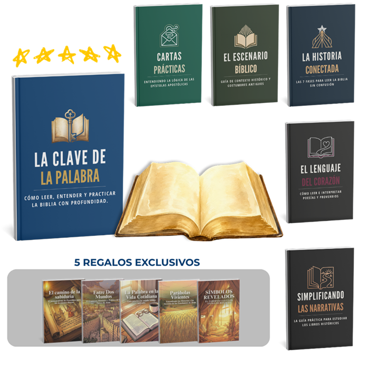 Pack completo de La Clave de la Palabra: libro principal, guías complementarias y bônus