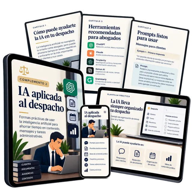 Páginas interiores de IA Aplicada al Despacho